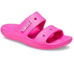 CROCS womens Pink Slide Sandals size 9